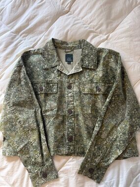wild fable Olive Green Floral Utility Jacket